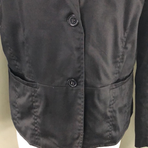 Coldwater Creek Blazer Black Cotton Size Large - Picture 2 of 11